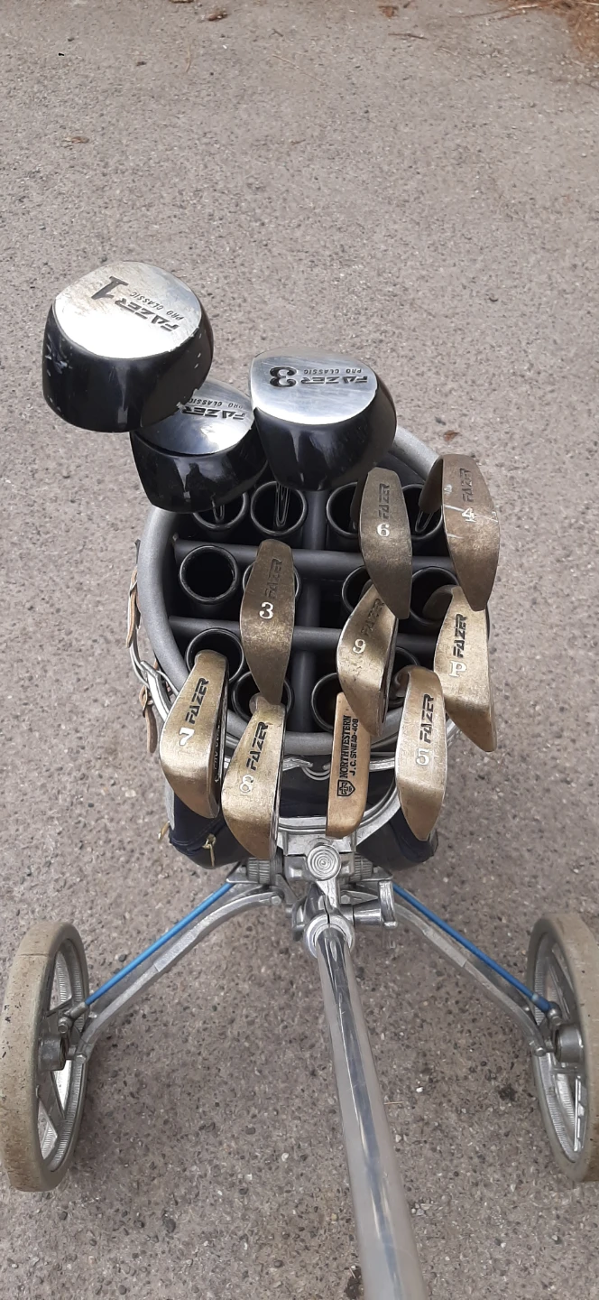 Spalding Golf Bag with Clubs and Cart - photo 2