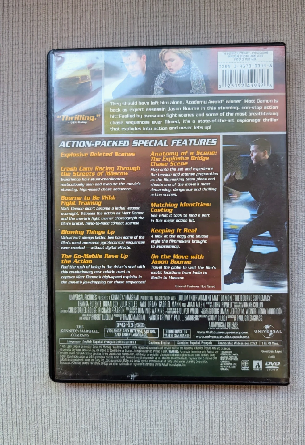 The Bourne Supremacy DVD Movie - photo 2