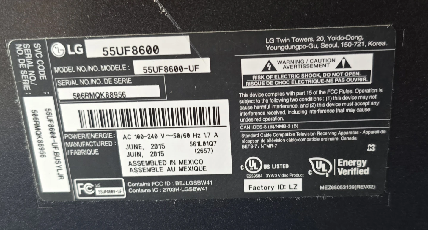 LG 55" 55UF8600-UF 4K UHD Smart TV - photo 5