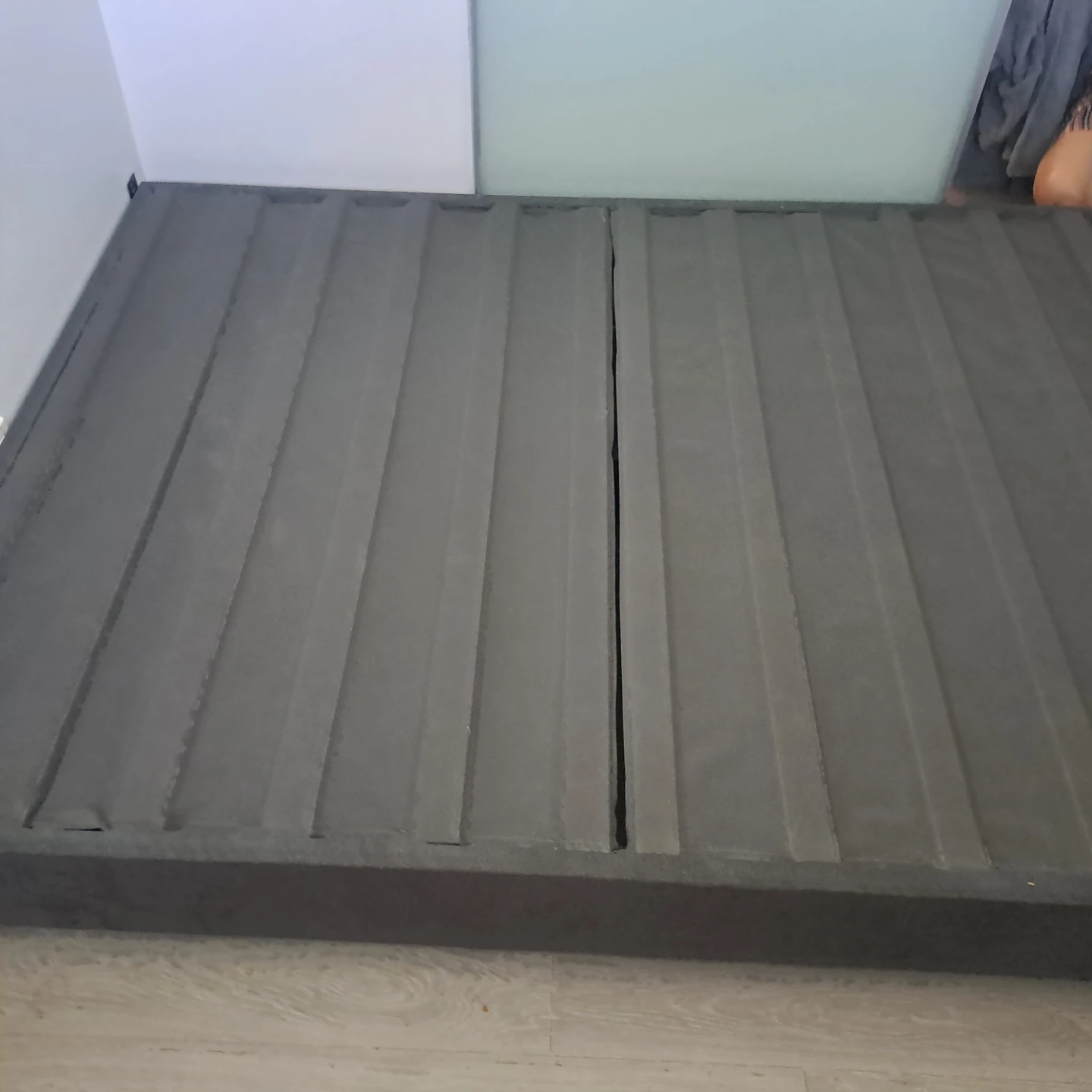 Grey Fabric Bed Frame - photo 5