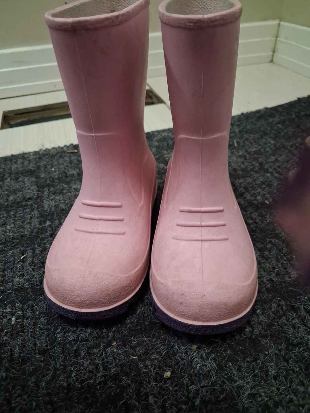 Pink Rubber Rain Boots Size 8