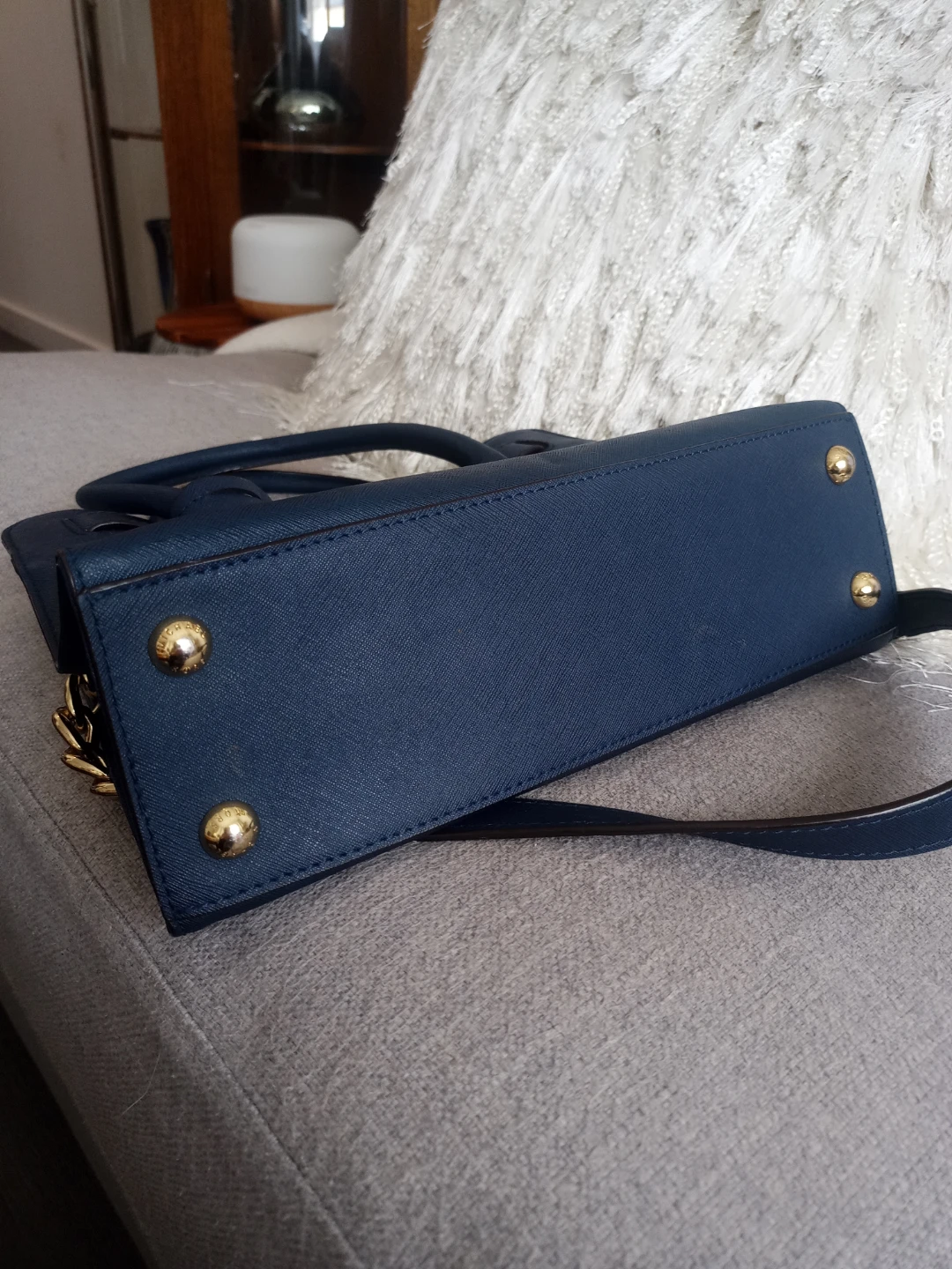 Michael Kors Blue Leather Satchel Handbag - photo 2