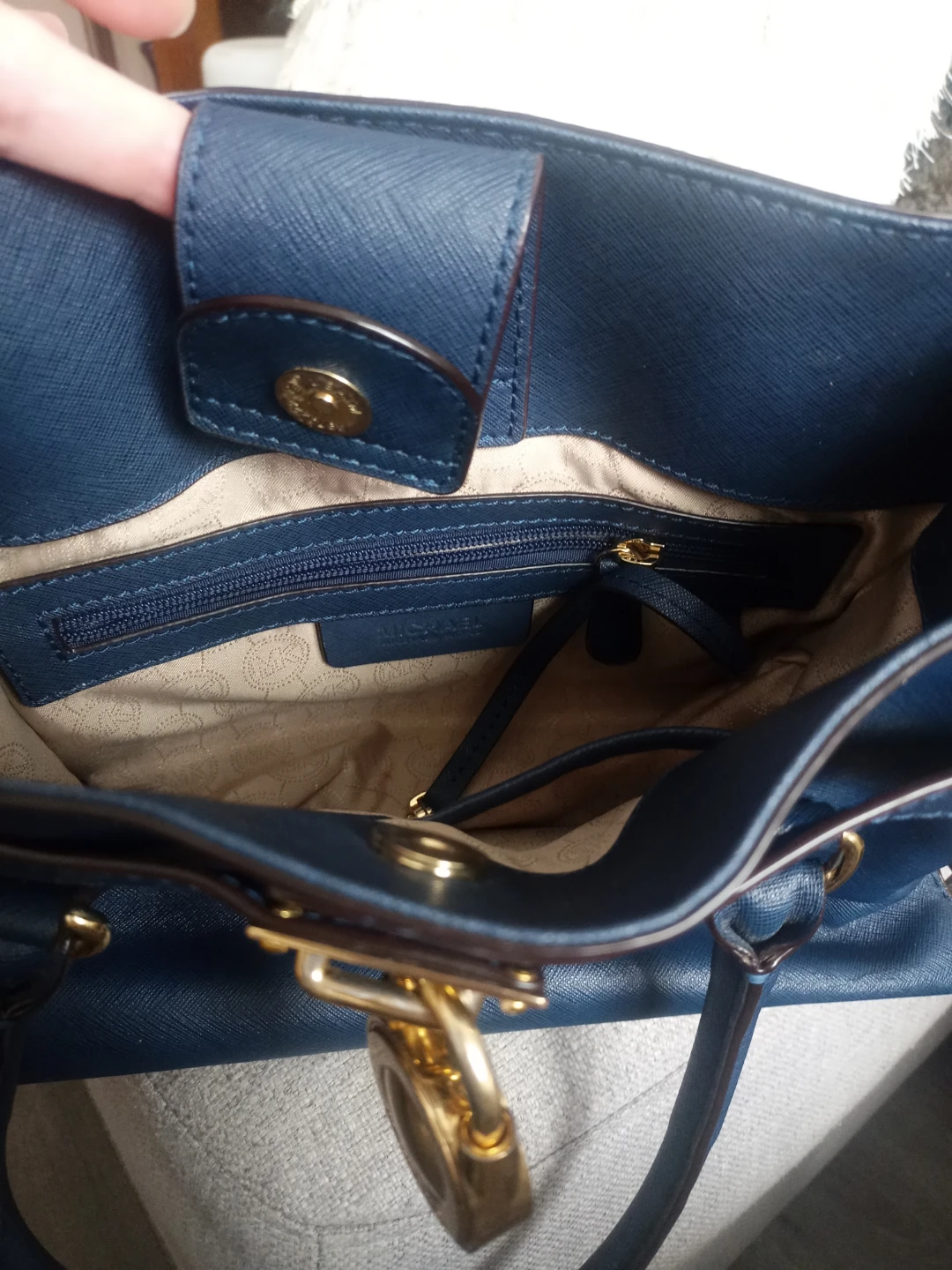 Michael Kors Blue Leather Satchel Handbag - photo 5