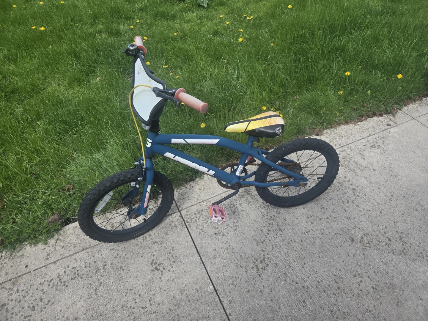 Blue "Supercycle" Kids Bike with Training Wheels