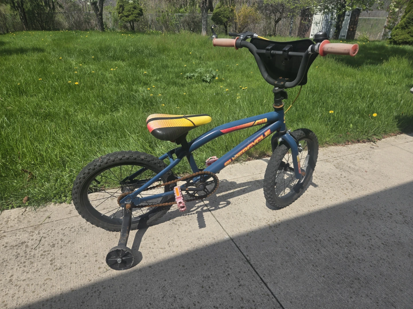 Blue "Supercycle" Kids Bike with Training Wheels - photo 2