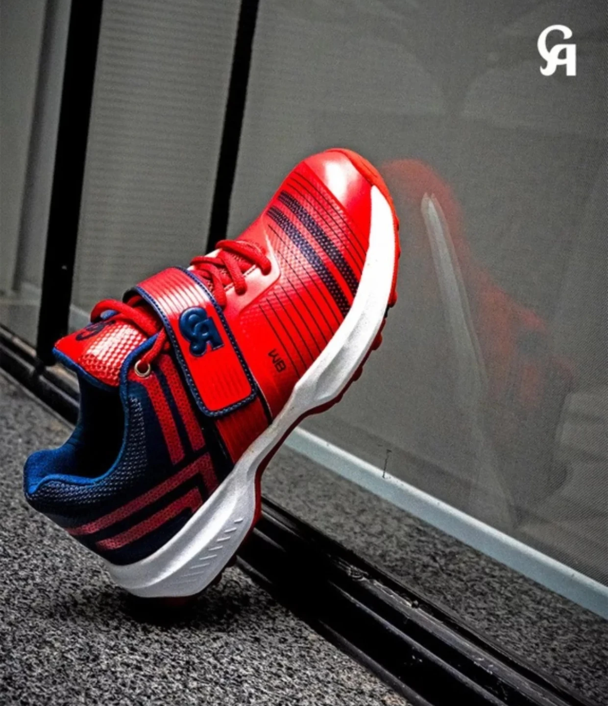 CA Sports Red Cricket Shoes