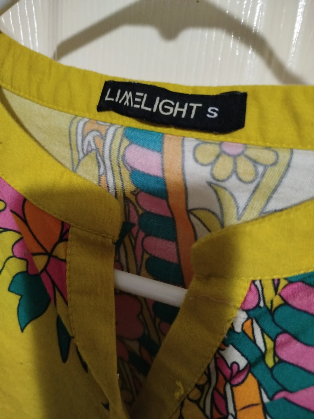 Limelight Yellow Floral Print Kurti - Size S - photo 2