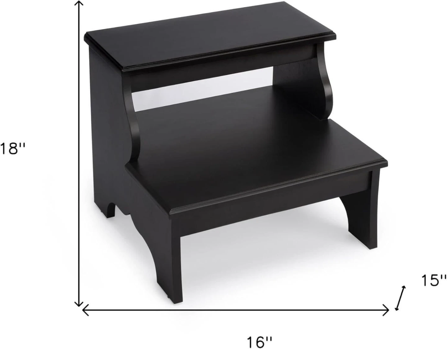 Black Wooden Step Stool