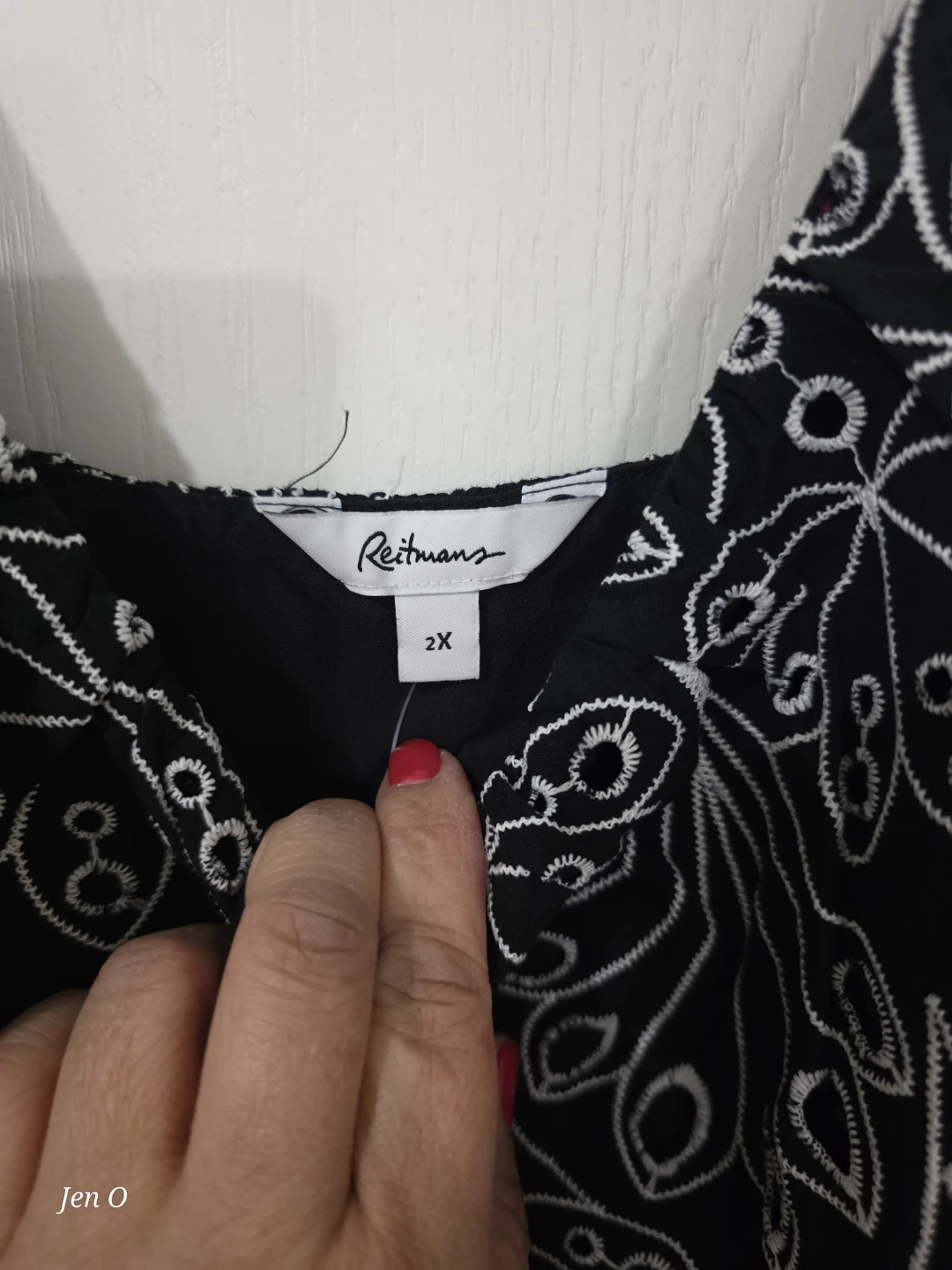 Reitmans Black Embroidered Dress Size 2X - photo 3