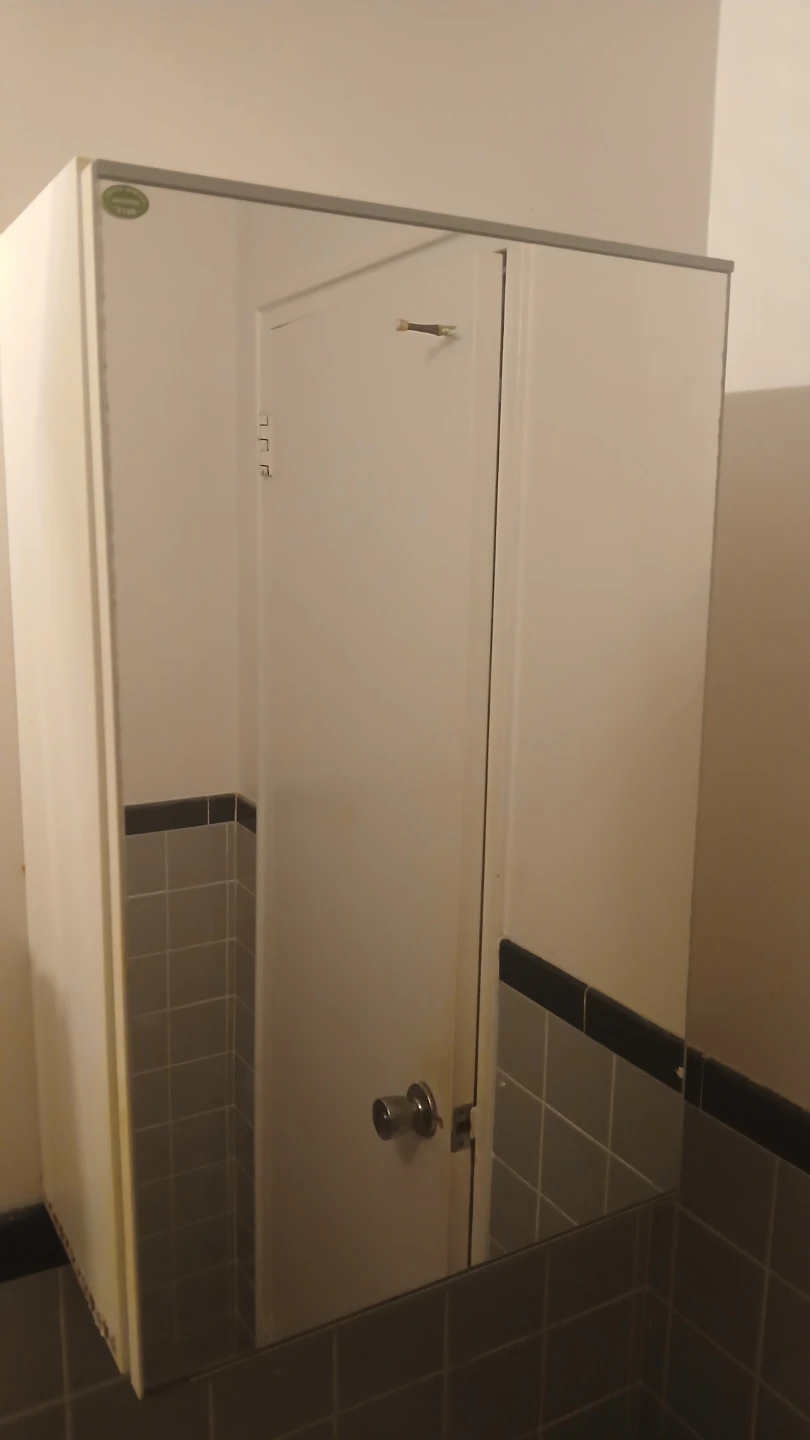 White Cabinet with Mirror