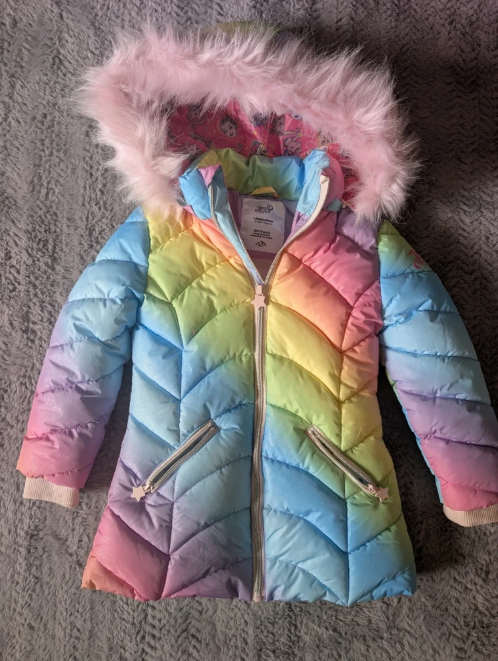 JoJo Siwa Nickelodeon Puffer Jacket Rainbow XS (4-5)