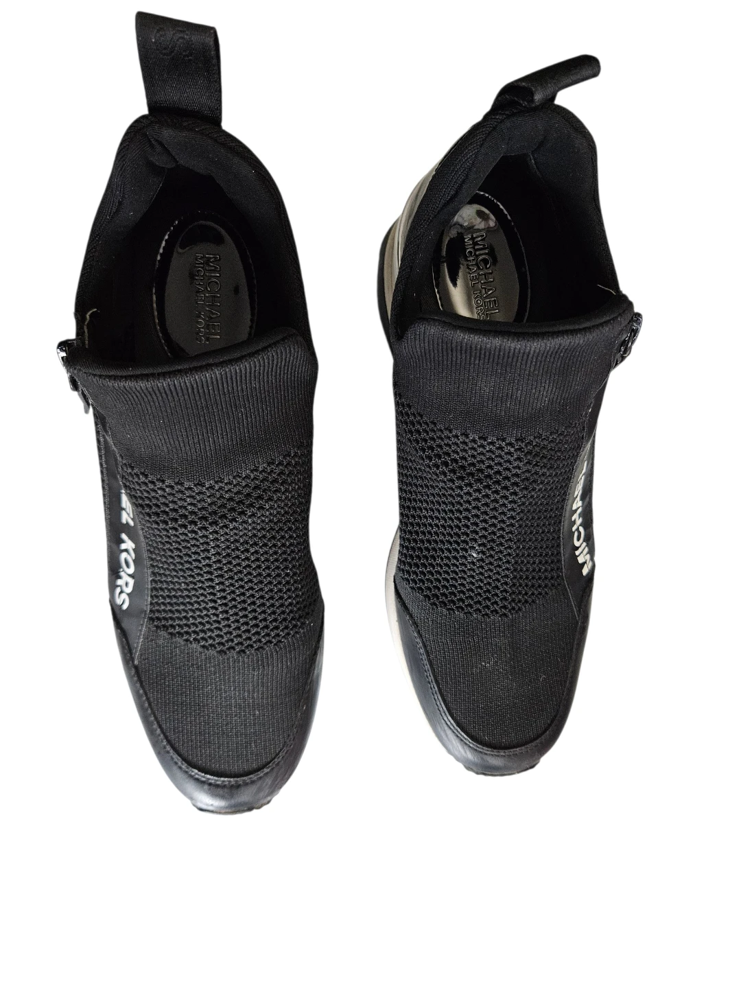 Michael Kors Black Wedge Sneakers