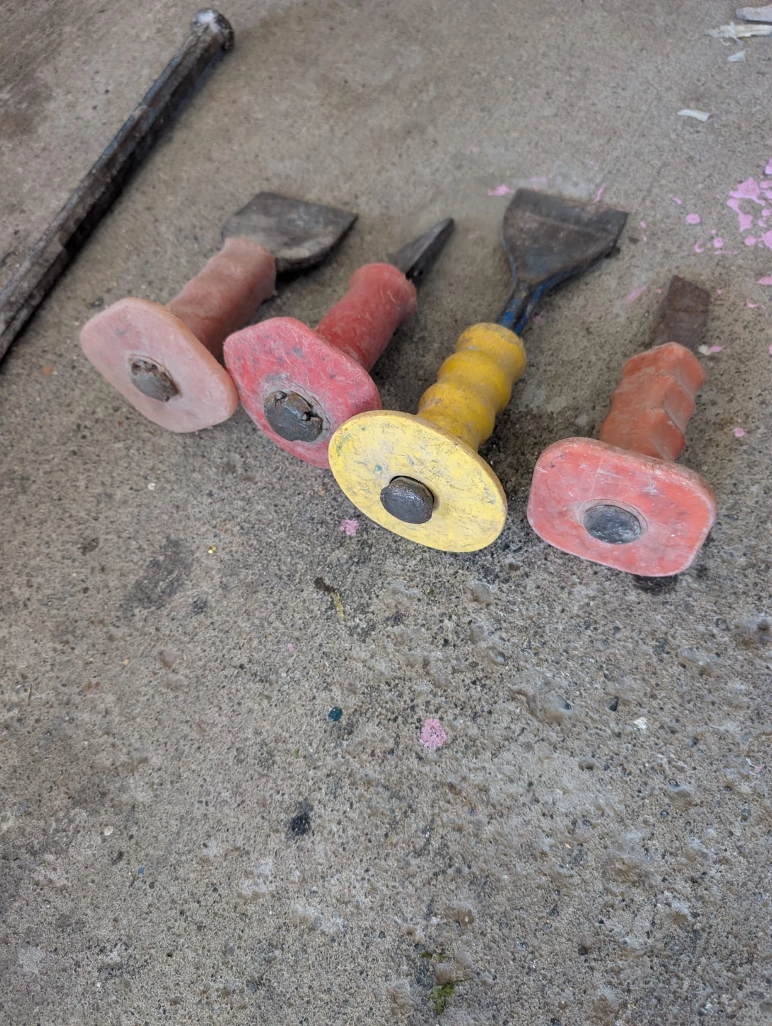 Set of 5 concrete Chisels and Punches - photo 2