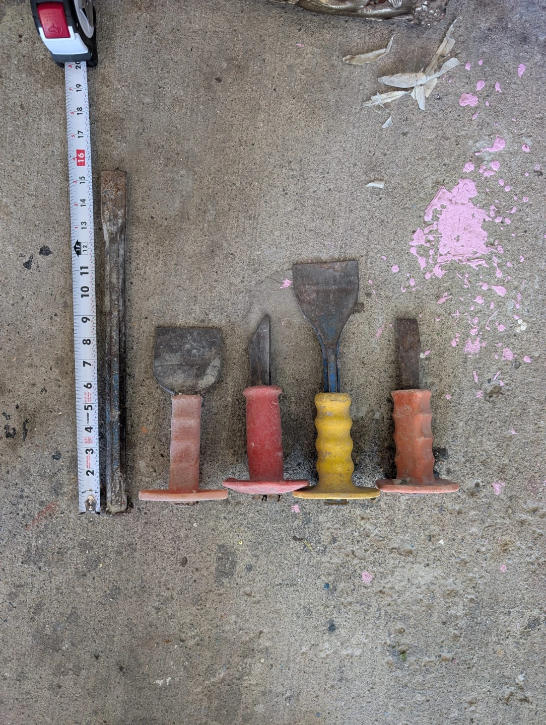 Set of 5 concrete Chisels and Punches - photo 3