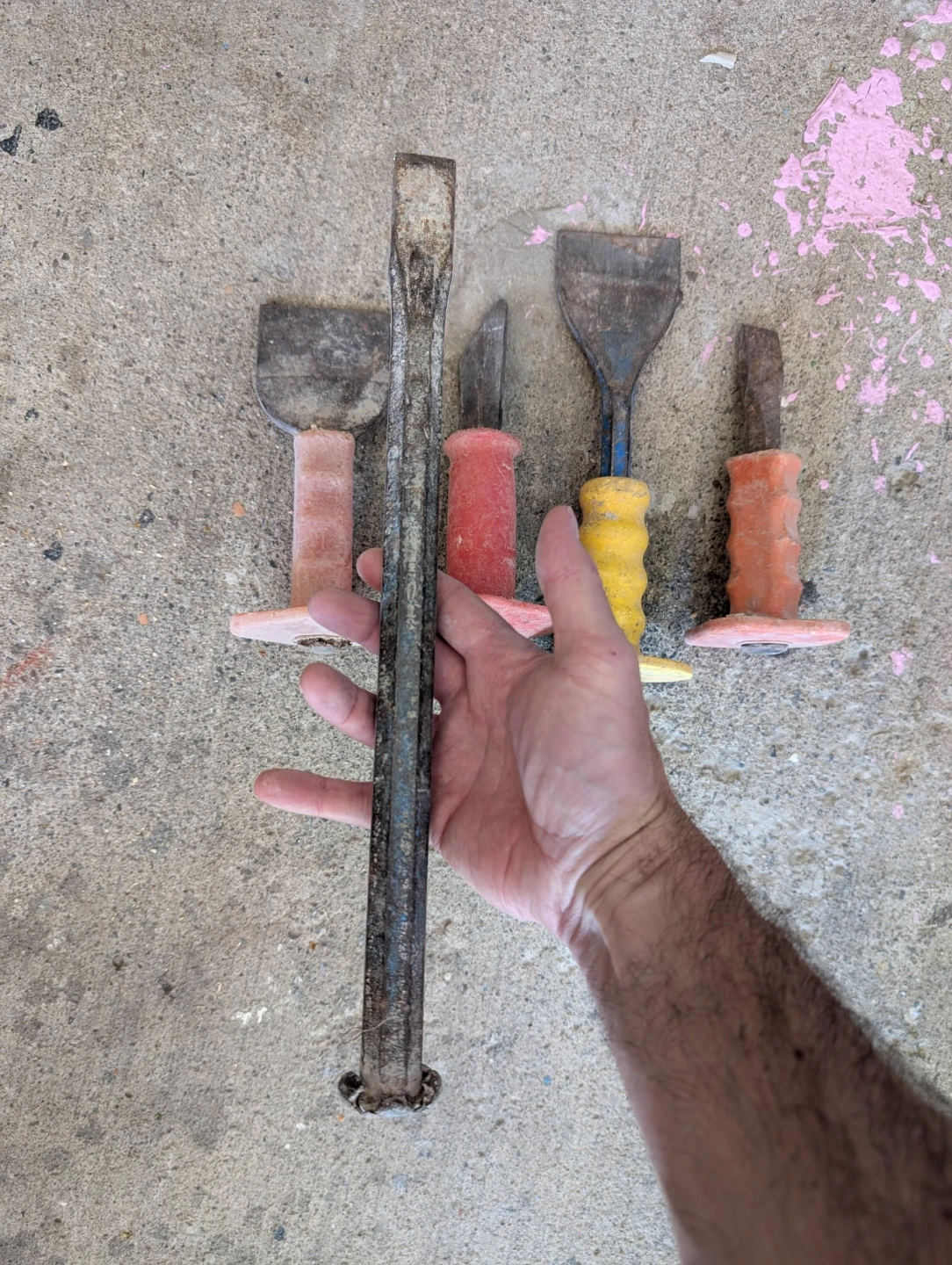 Set of 5 concrete Chisels and Punches - photo 5