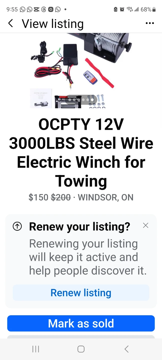 OCPTY 3000LBS Electric Winch