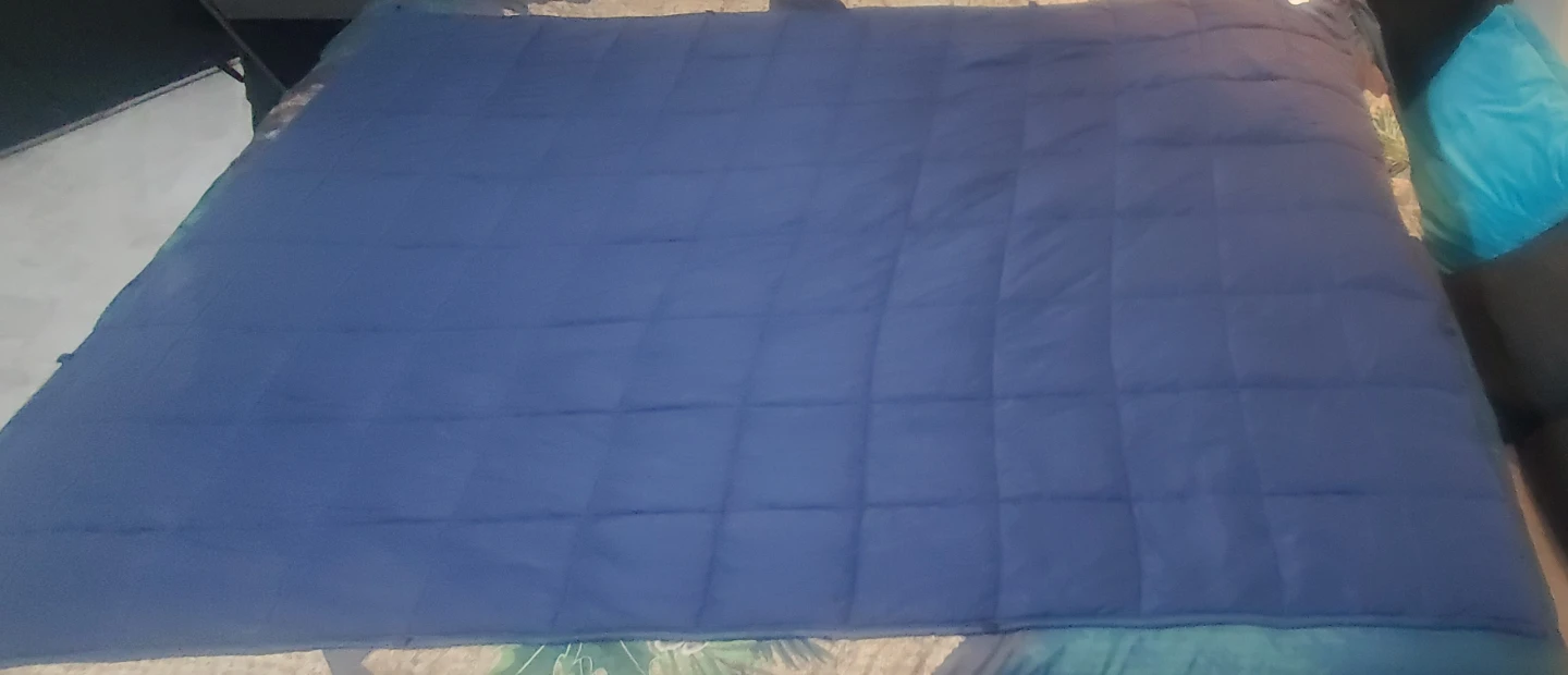 Blue weighted Quilted Blanket 15lbs