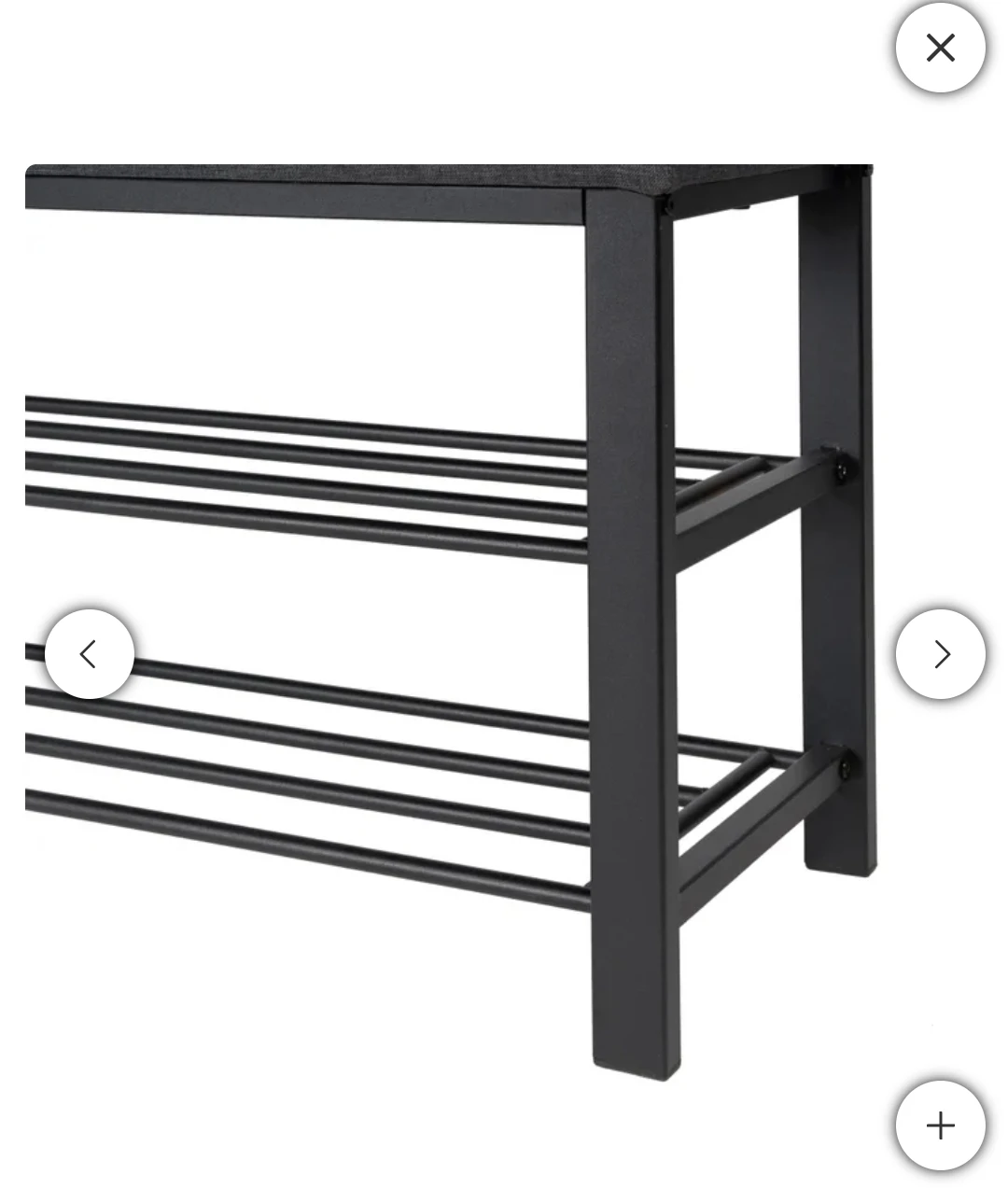 Like New Neatfreak Fabric Upholstered Shoe Storage Bench - photo 2