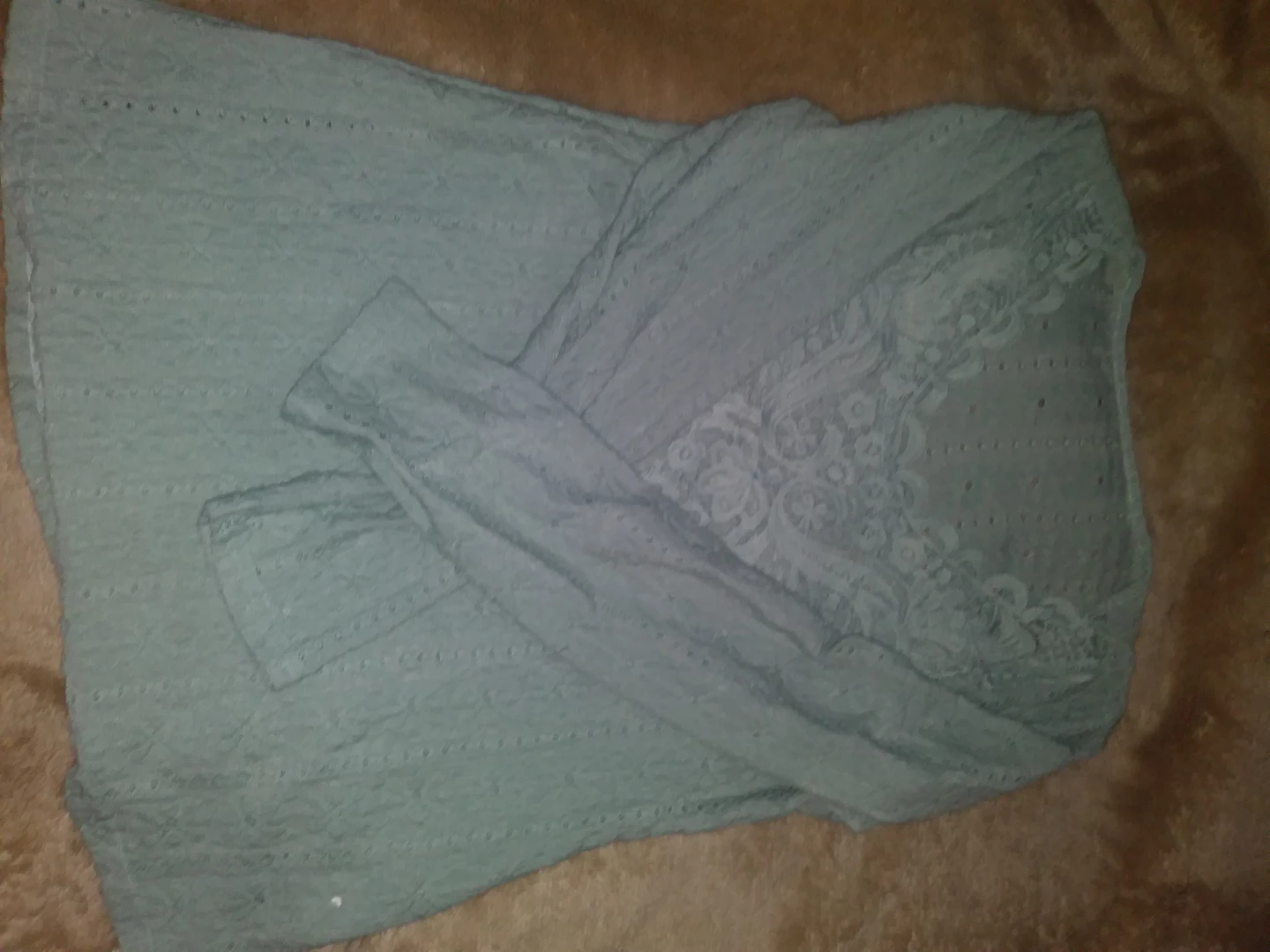Light Blue Eyelet Top