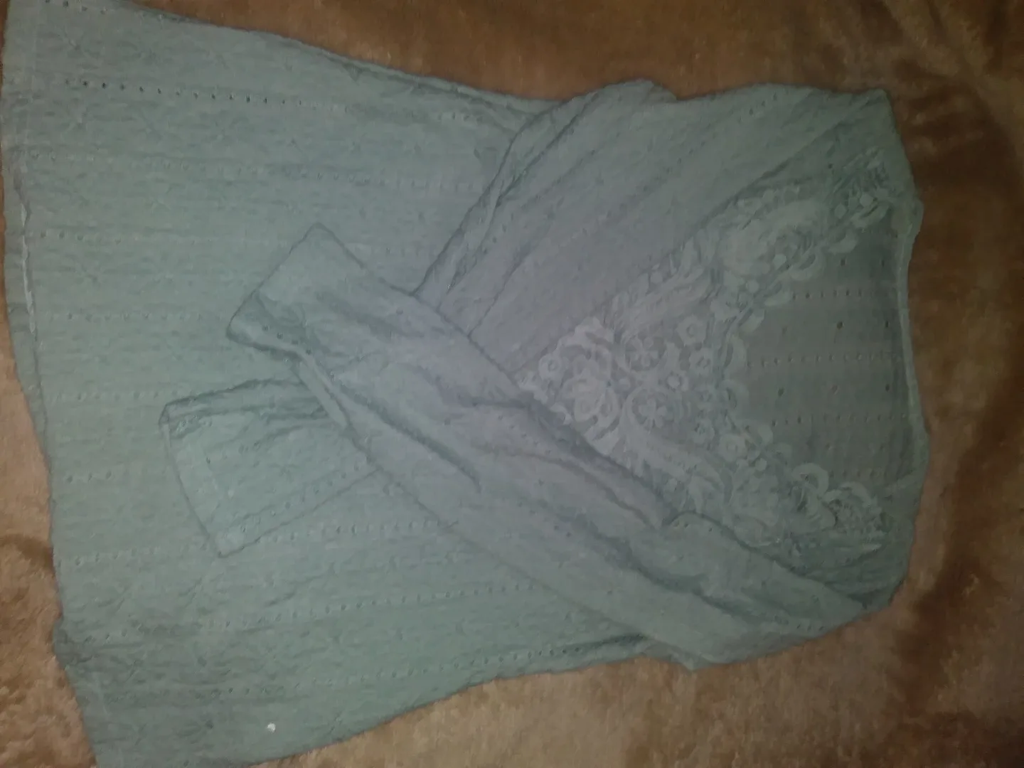 Light Blue Eyelet Top