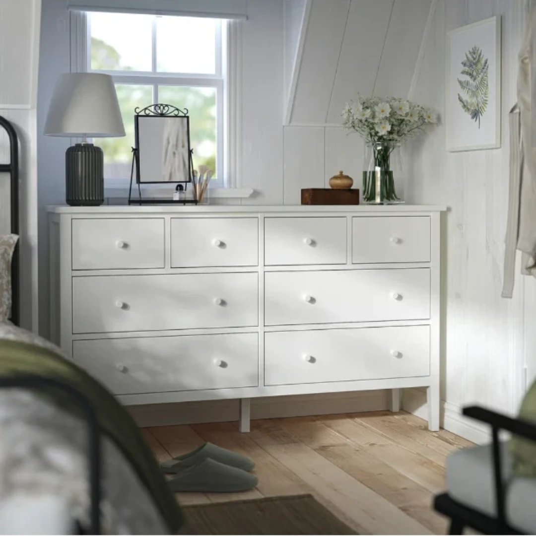 Ikea Gullaberg White 8-Drawer Dresser