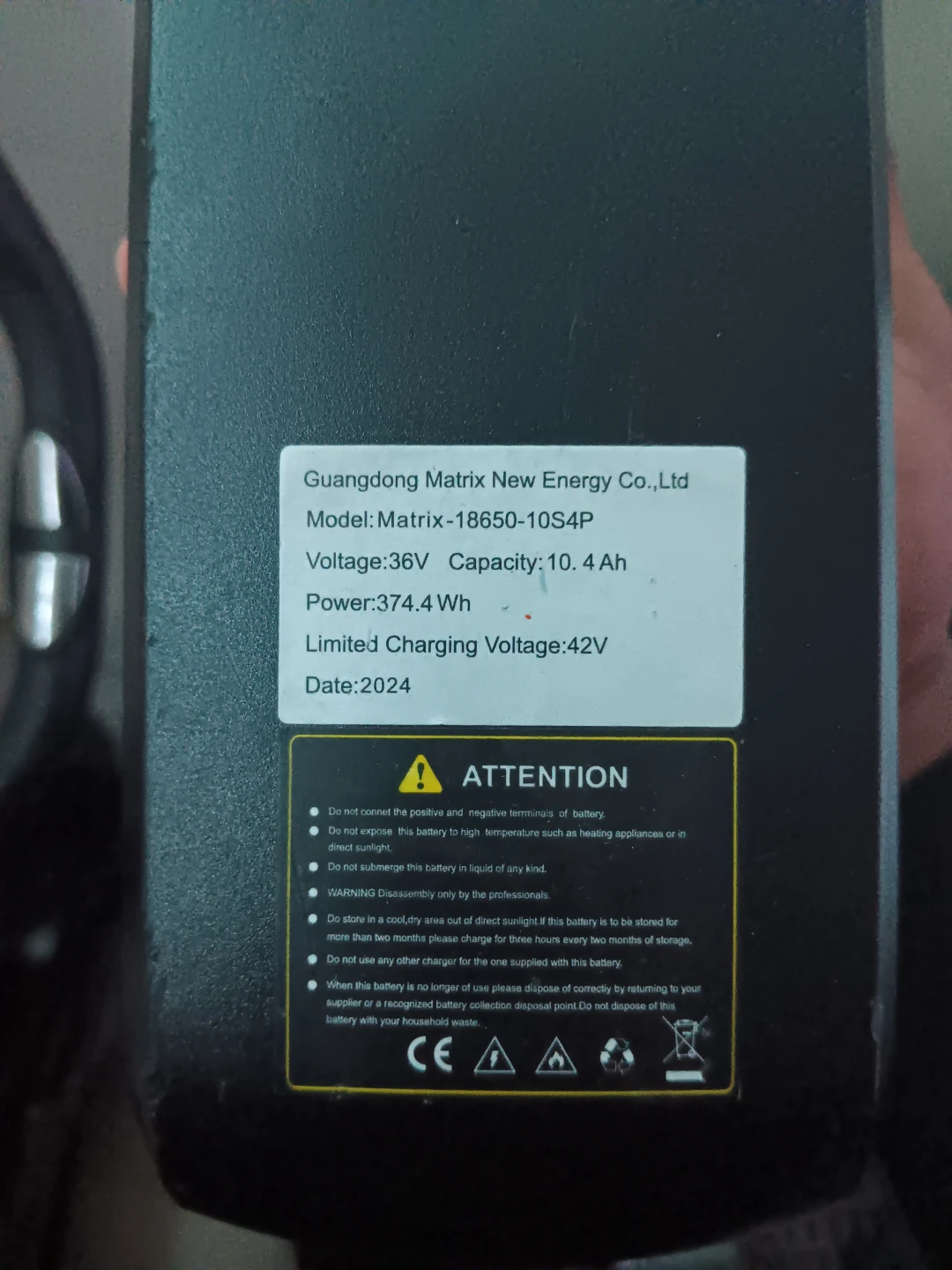 CyCrow Electric Bike Battery v36 - photo 2