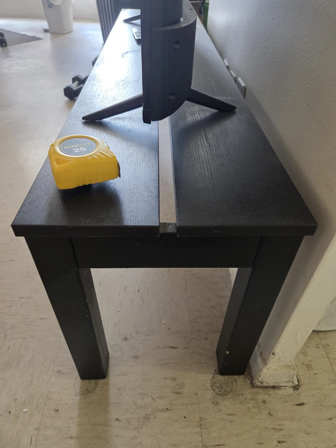 Black Wooden TV Stand/Bench - photo 2