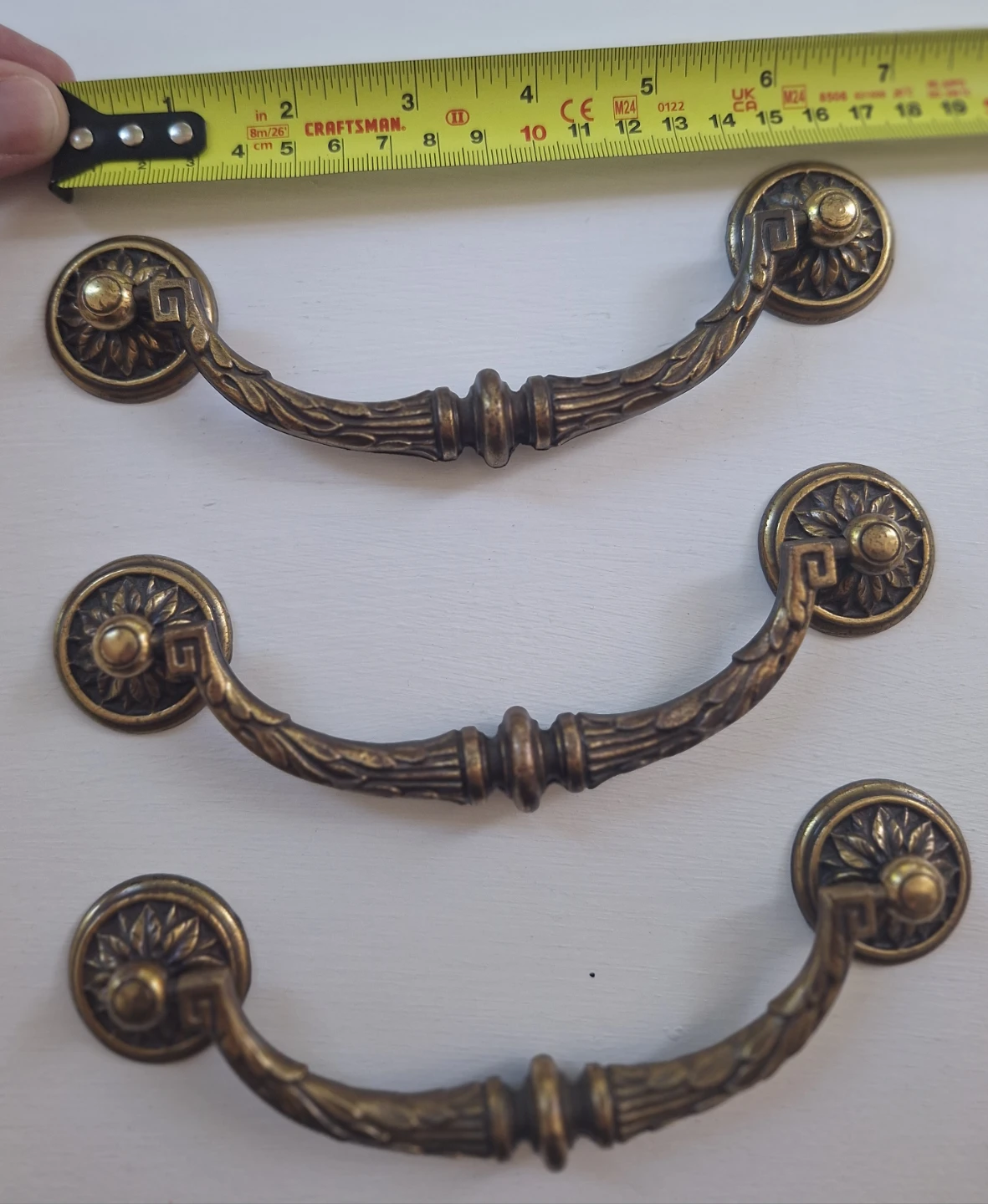 Antique Brass Drawer Pulls Set - photo 2