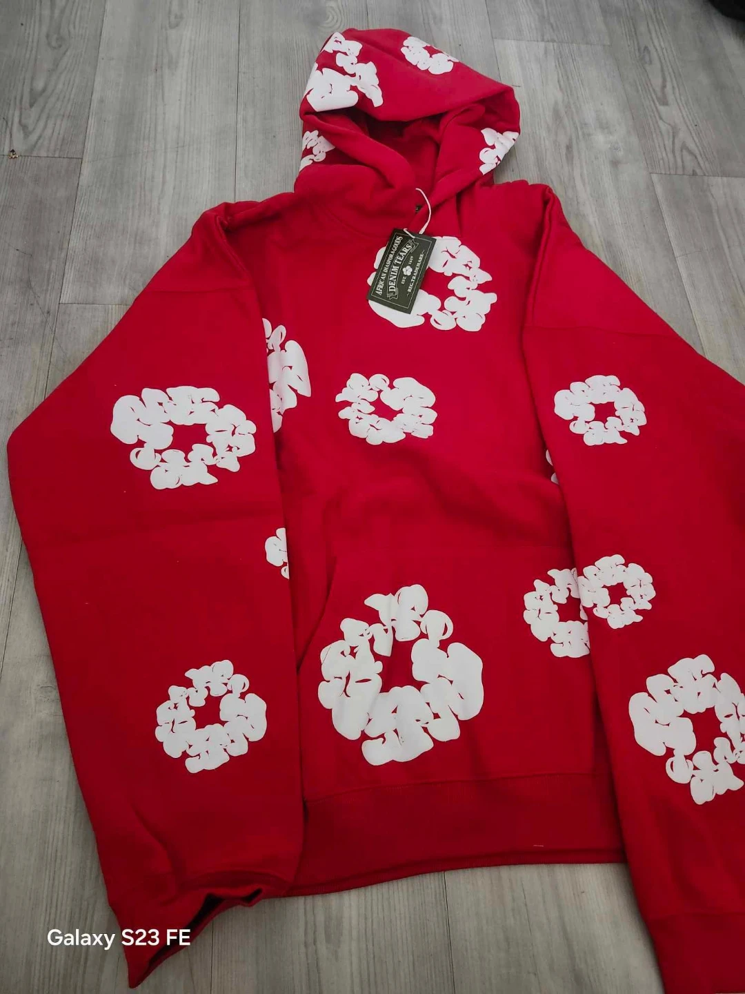 Denim Tears Red Hoodie & Pants Set
