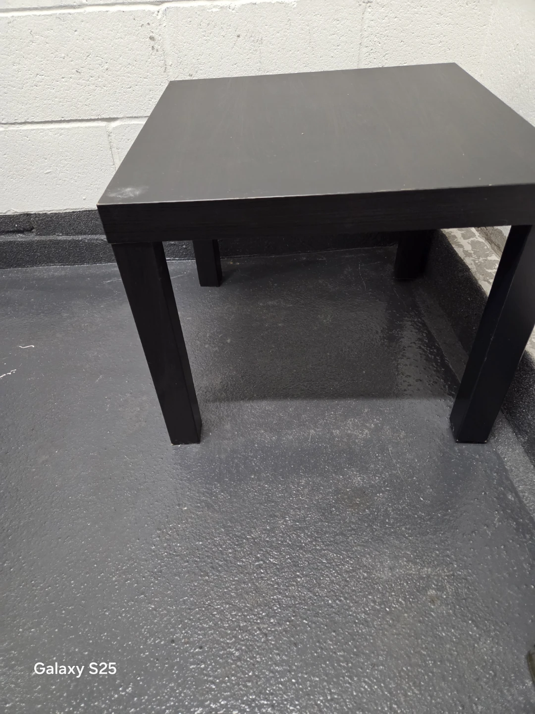 Black square side table - photo 3