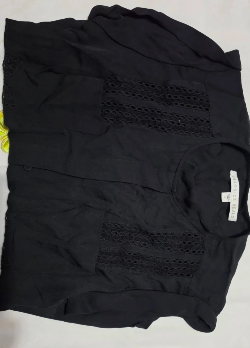 Veronica Beard Black Lace Detail Blouse - photo 4