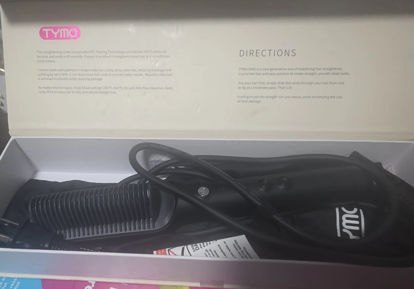 TYMO Ring Hair Straightening Comb