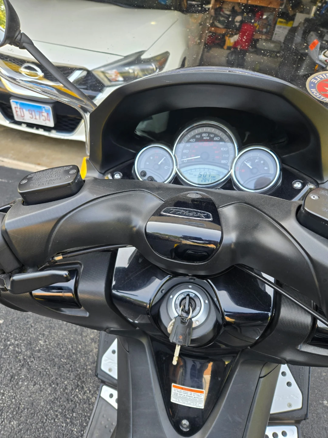 Yellow Yamaha TMAX Scooter