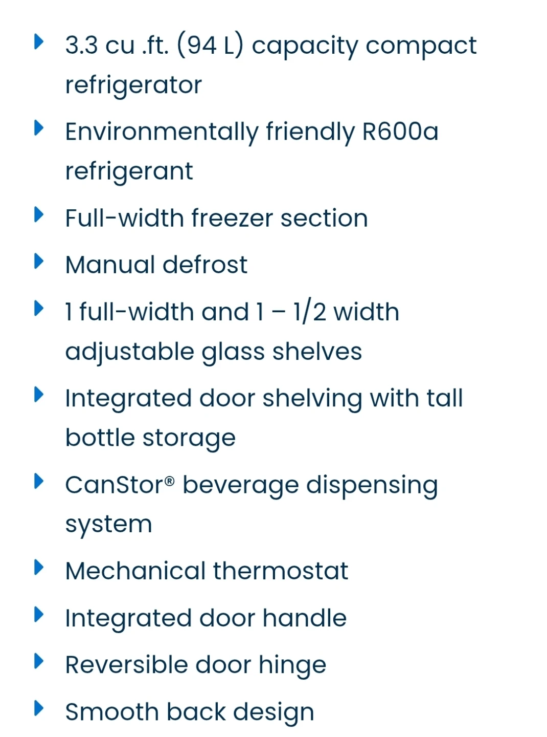 Danby Compact Refrigerator DCR033B1WDB - photo 4