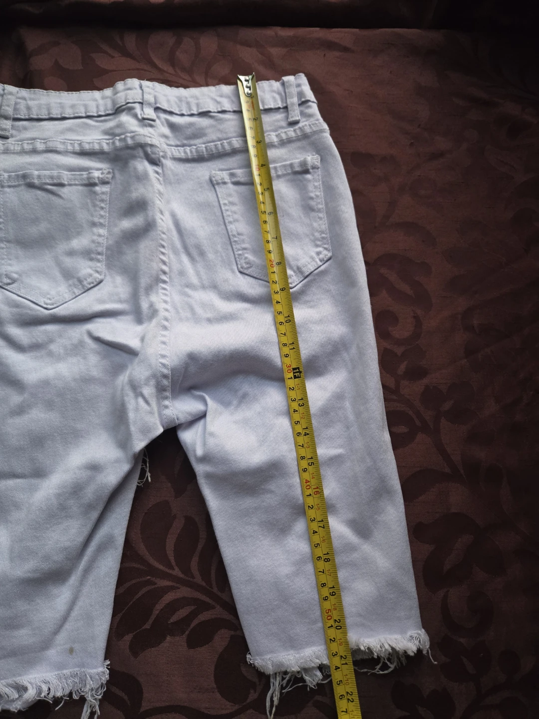 Light Wash Ripped Denim Shorts Size 28 - photo 3