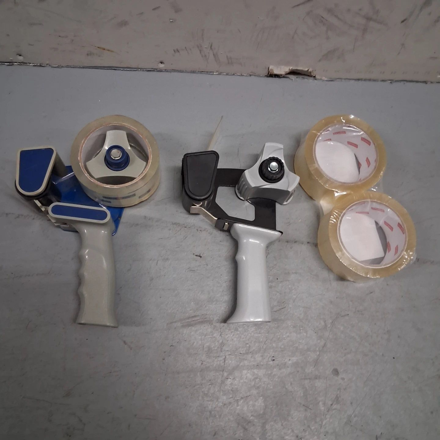 2 Tape Dispensers with 3 Rolls of Packing Tape