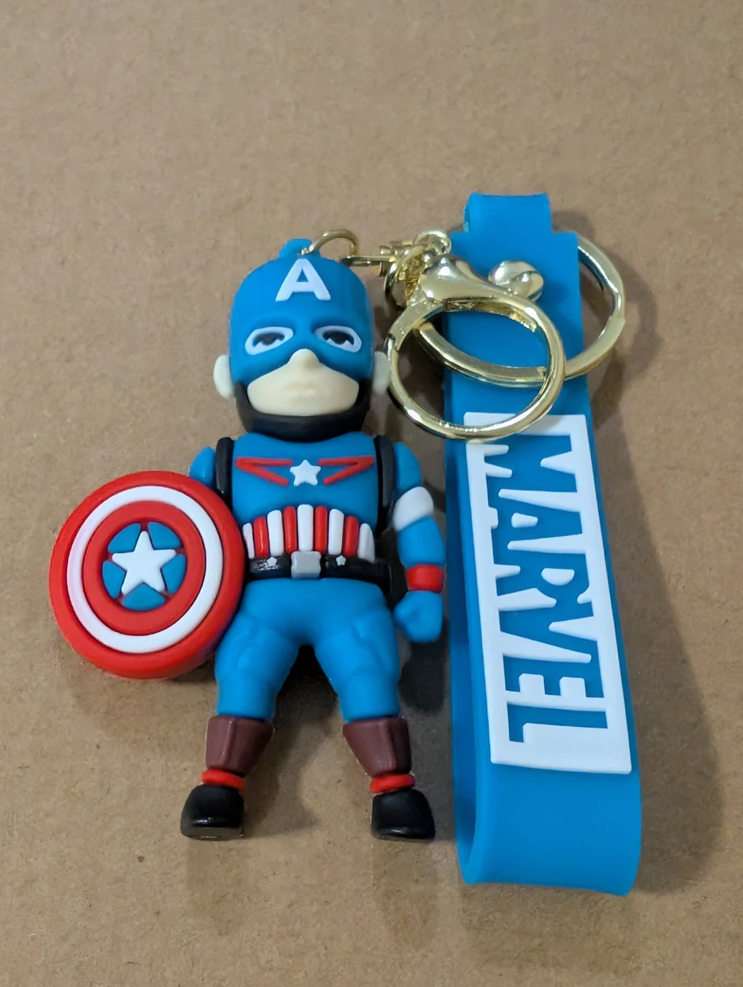 Captain America Keychain with Marvel Strap