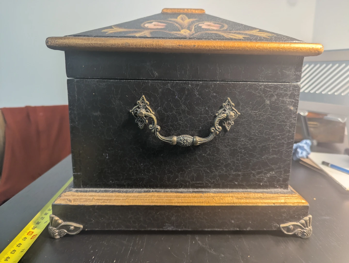 Decorative Wooden Trinket Box with Hand-Painted Floral Design - photo 5