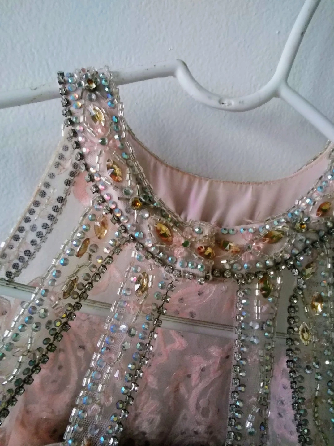 Pink Crystal Halter Neck Prom Dress - photo 4