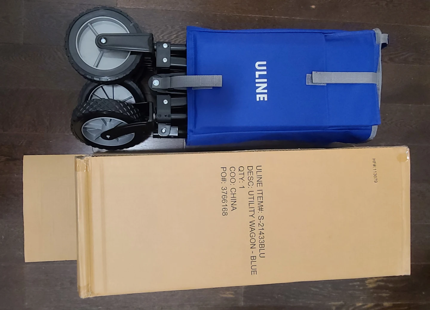Uline Blue Utility Wagon