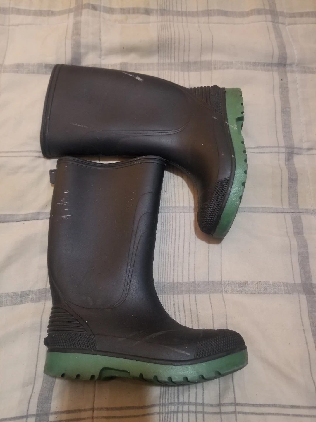 Kids Black Rubber Boots Size 13