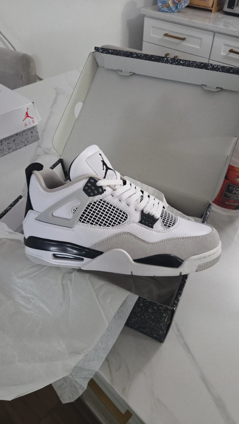 Air Jordan 4 'White Cement' Sneakers - photo 2