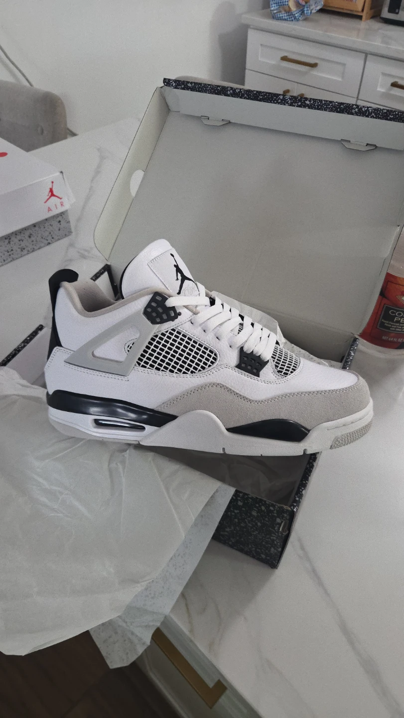 Air Jordan 4 'White Cement' Sneakers - photo 3