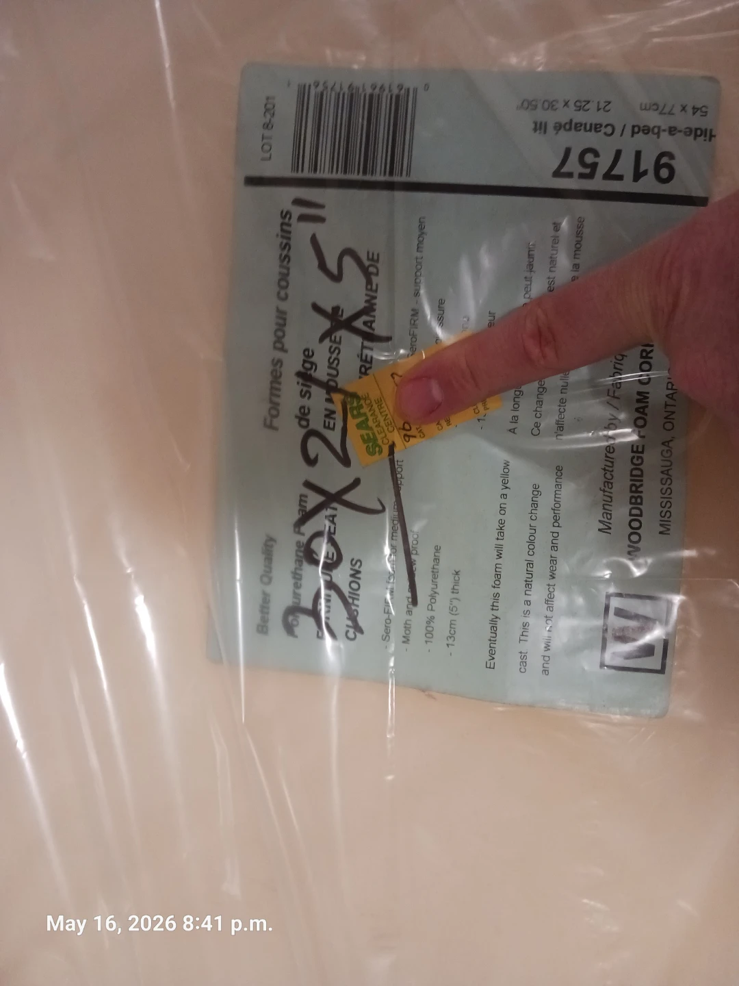 WOODBRIDGE FOAM CORP Seat Cushion Foam - photo 2