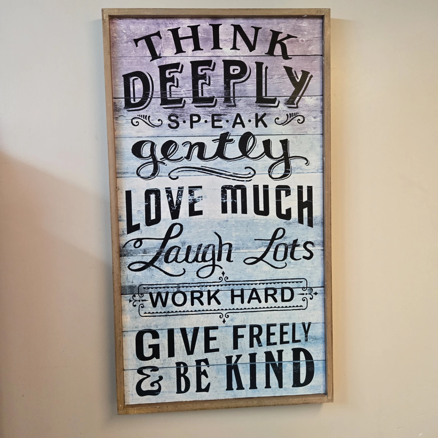Inspirational Wall Art "Think Deeply...