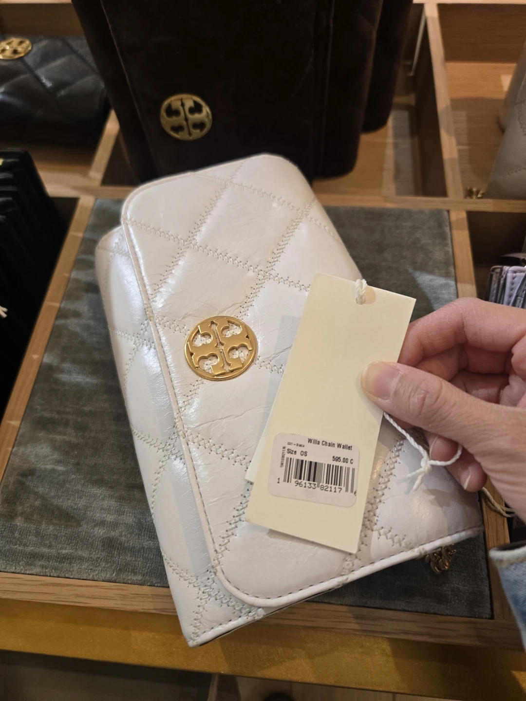 Tory Burch Kira Chevron Chain Wallet - photo 3