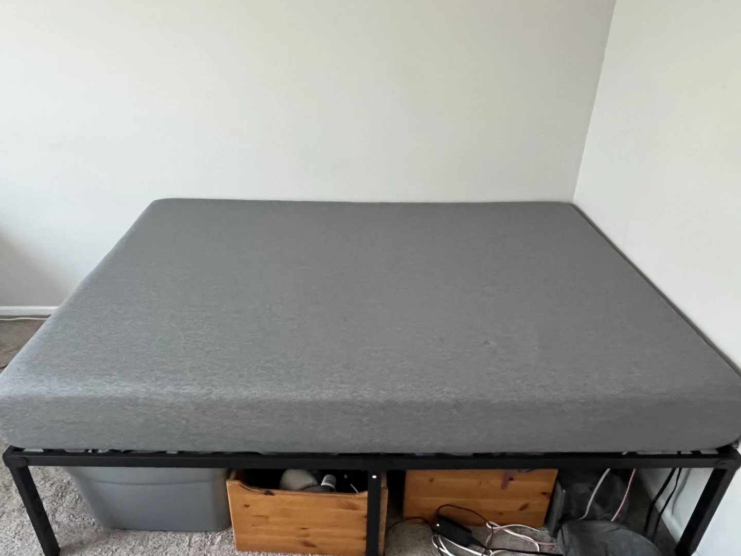 Full Size Bed Frame and mattress - photo 2