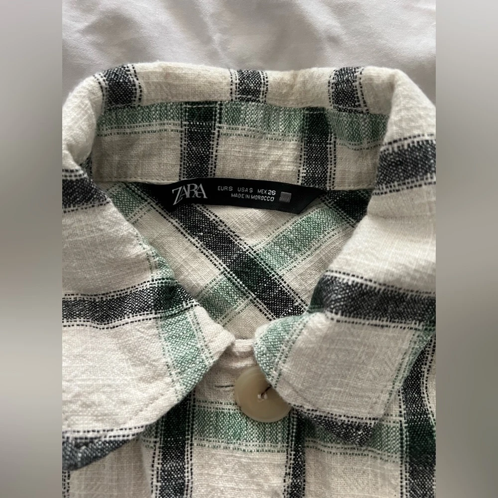 Zara Green Plaid Overshirt - photo 5