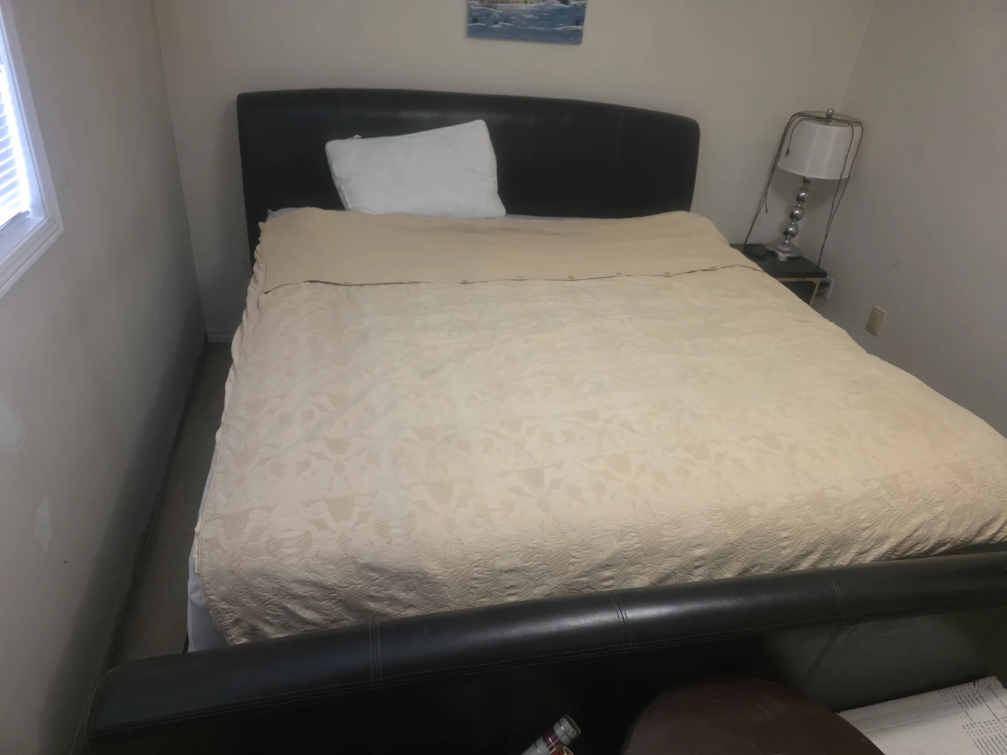 King Size Faux Leather Bed Frame