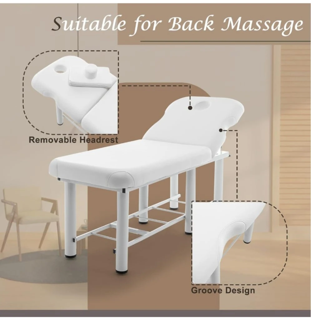 White Adjustable Backrest  Table - photo 2
